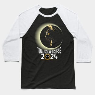 Solar Eclipse 2024 Shirt Total Eclipse April 8th 2024 Cat Baseball T-Shirt